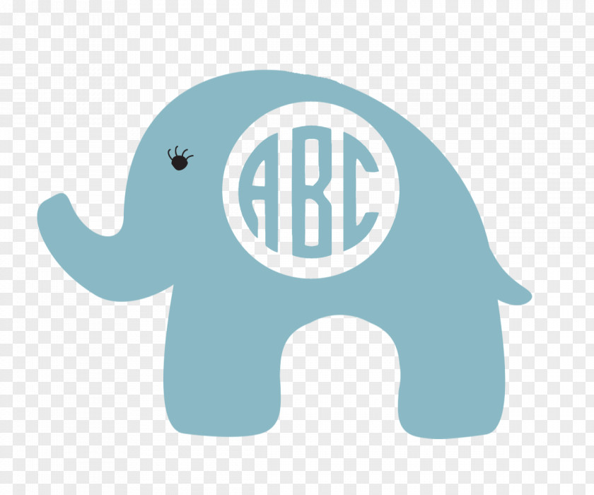 Elephant Logo Monogram Initial PNG