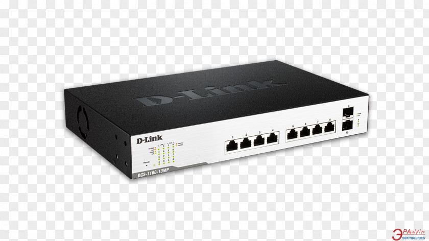 Optical Fiber Power Over Ethernet Gigabit Network Switch Port PNG