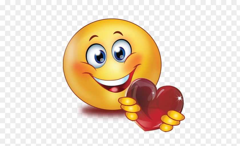 Red Smiley Emoticon Sticker Emoji Love PNG