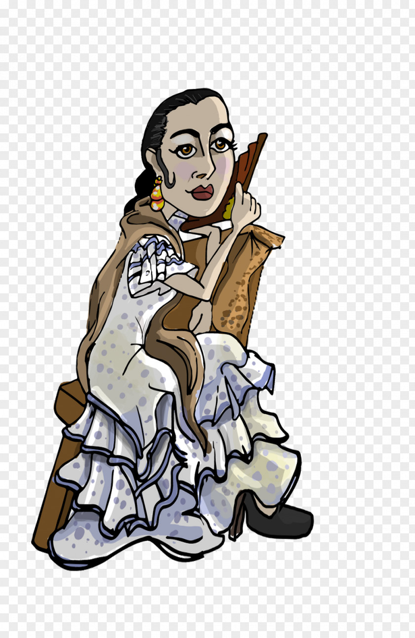 Sofia Castro Con Su Madre El Sur De Romero Flamenco Illustration Comics Cartoon PNG