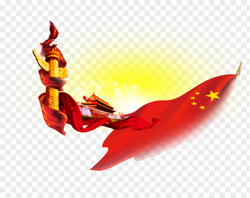Chinese Table Flag Elements, Hong Kong National Illustration PNG