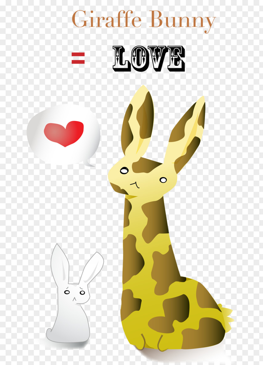 Giraffe Typography Clip Art PNG