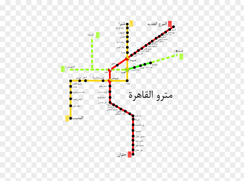 Map Cairo International Airport Rapid Transit Metro Line 3 PNG