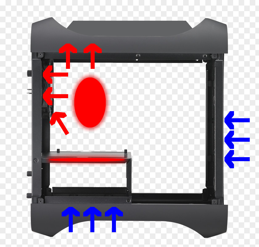 Achtergrond Mockup Computer Cases & Housings Power Supply Unit Bitfenix Prodigy BFC-PRO-300-W Solid Front Panel Mini-ITX PNG