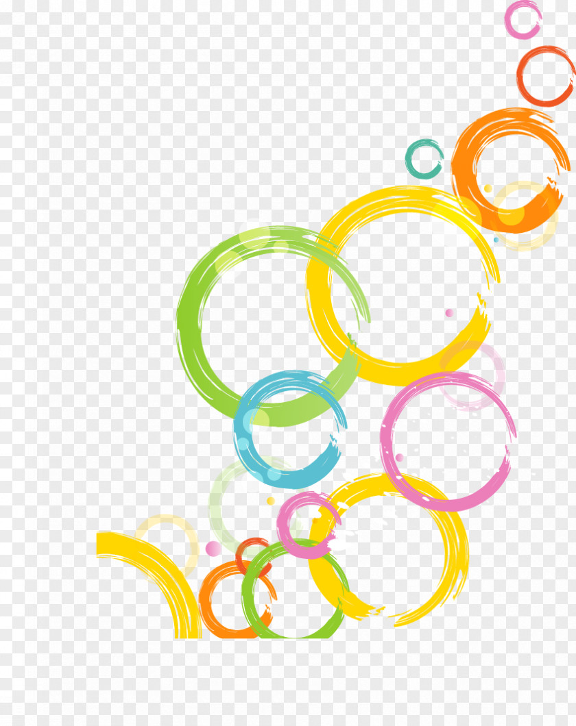 Colorful Abstract Cartoon Circle PNG