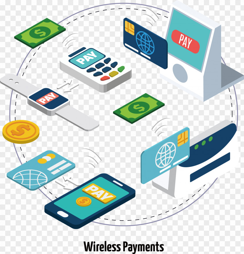 Floating Wireless Payment Tools And Equipment Wi-Fi Cycling PNG