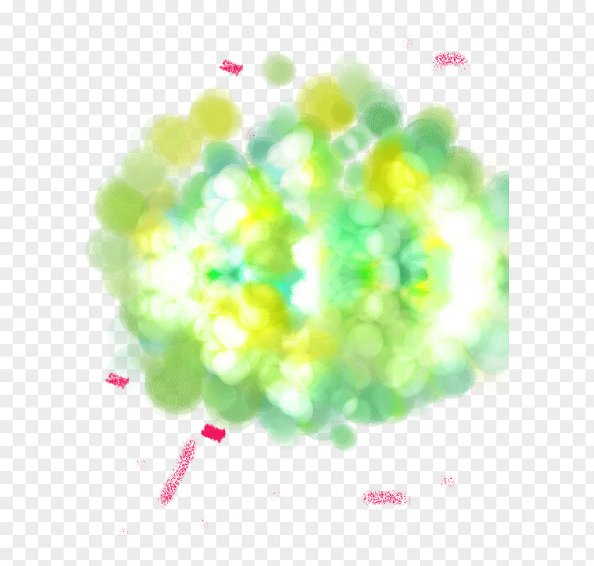 Flowers Glow Light Green Color PNG