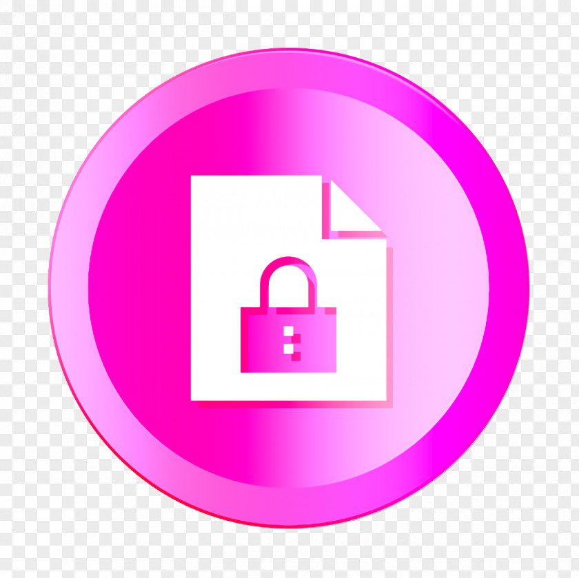 Symbol Lock Document Icon File PNG