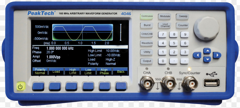 Waveform Function Generator Electronics Direct Digital Synthesizer Frequency Counter Hertz PNG