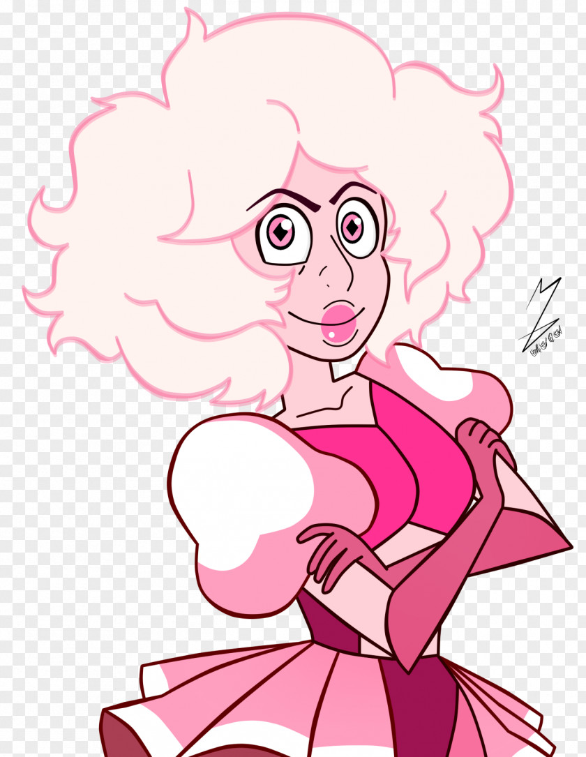 Diamond Pink Garnet Fan Art Drawing PNG