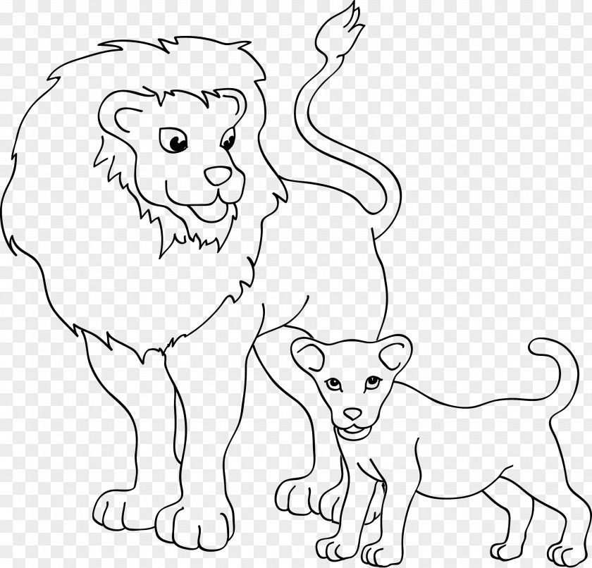 Modern Resume Ausmalbild Lion Zoo Animal Coloring Book PNG