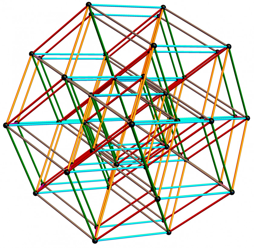 Euclidean 6-cube Hypercube Quasicrystal Rhombic Triacontahedron PNG