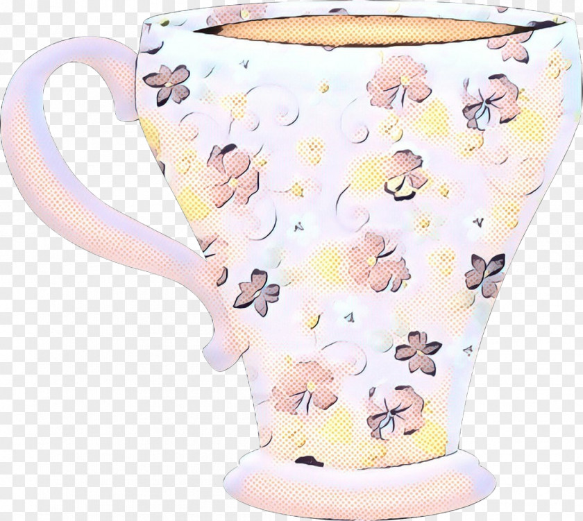 Teacup Serveware Pop Art Retro Vintage PNG