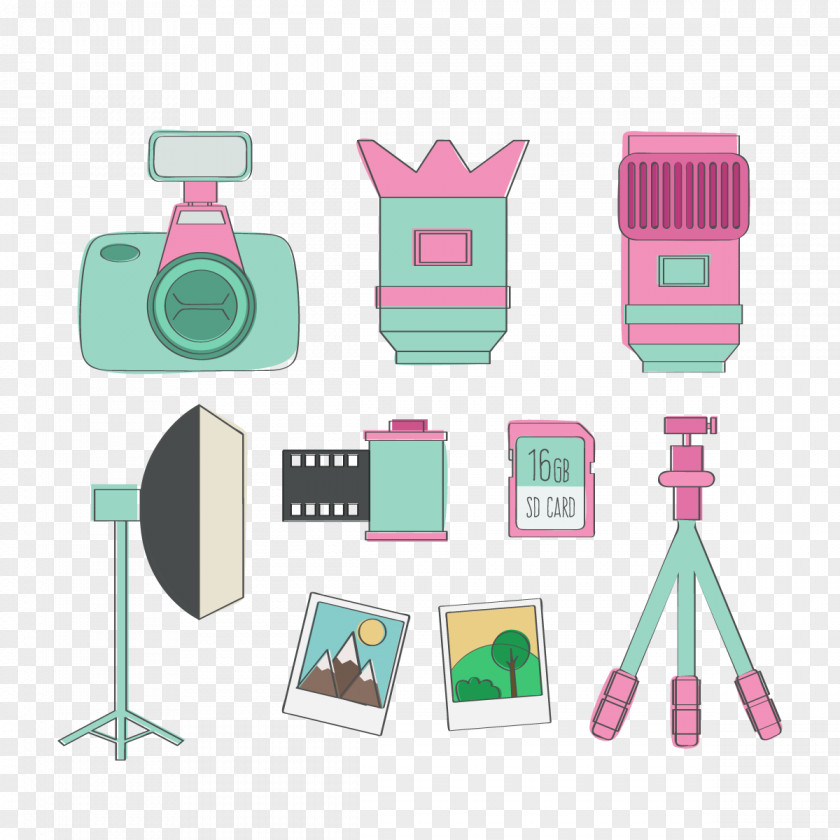 Vector Pink Camera Photography PNG