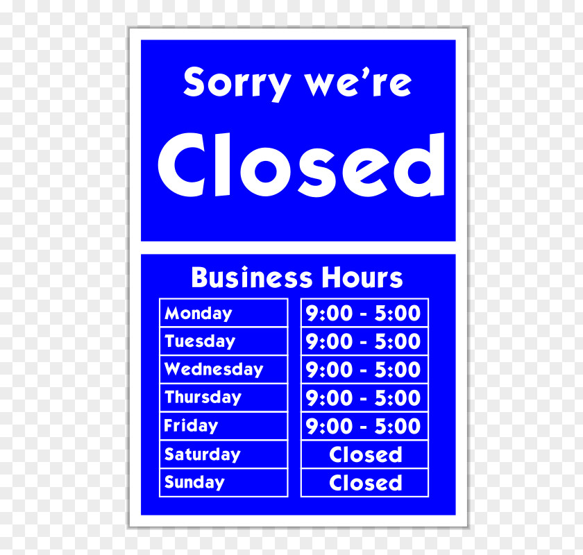 Business Hours Sign Clip Art PNG