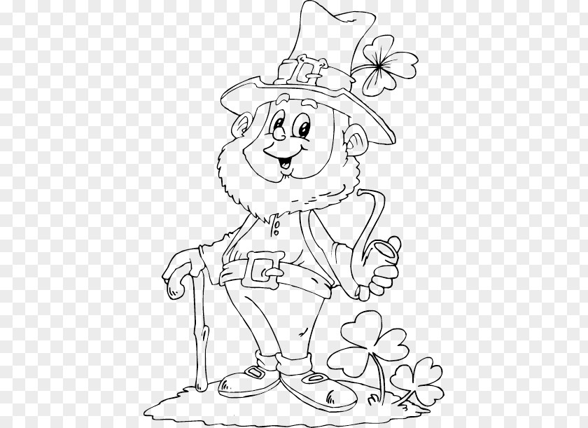 Leprechaun Coloring Pages Colouring Book Saint Patrick's Day Child PNG