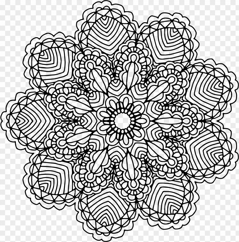 Mandala Coloring Book Drawing Clip Art PNG