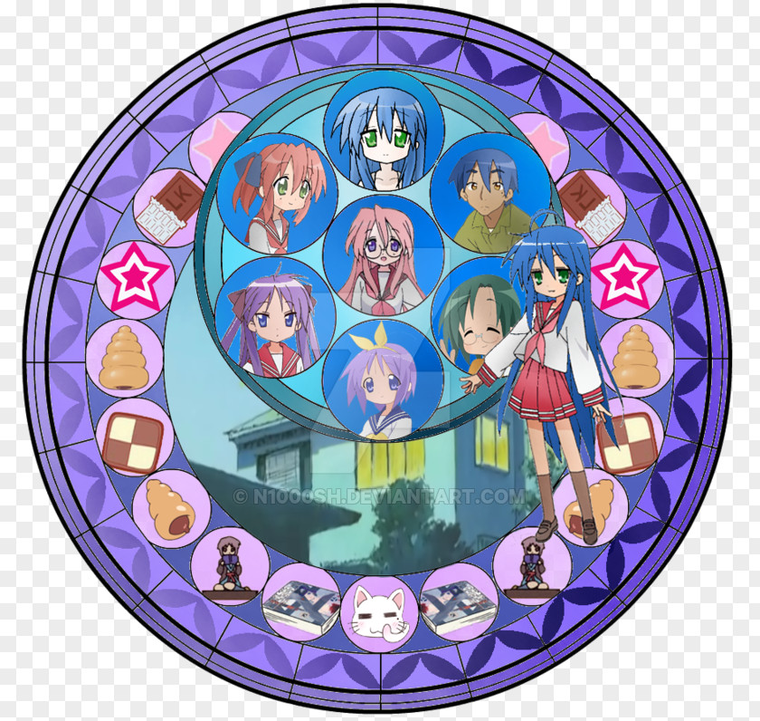 Window Stained Glass Konata Izumi PNG