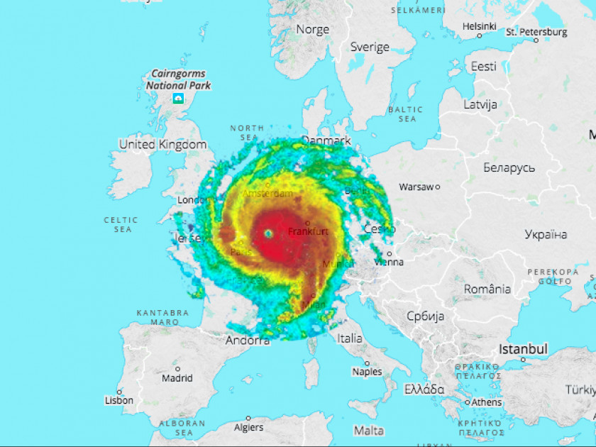 Hurricane Florida Europe Irma Map Storm PNG