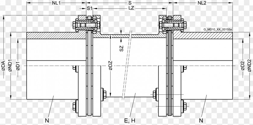 L2j Coupling Machine Gear Technical Drawing Engineering PNG