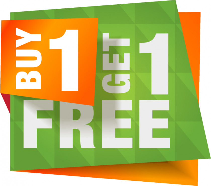 One Buy One, Get Free Discounts And Allowances Coupon Online Shopping Clothing PNG