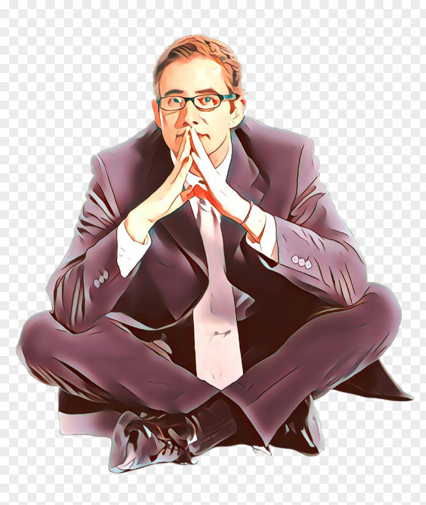 Sitting Nose Gentleman Suit PNG