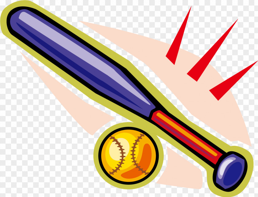 Vector Cartoon Baseball Bat Batting Softball Clip Art PNG