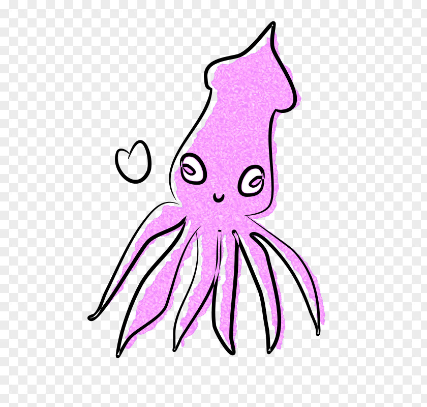 Cartoon Squid Clip Art Vector Graphics Image PNG