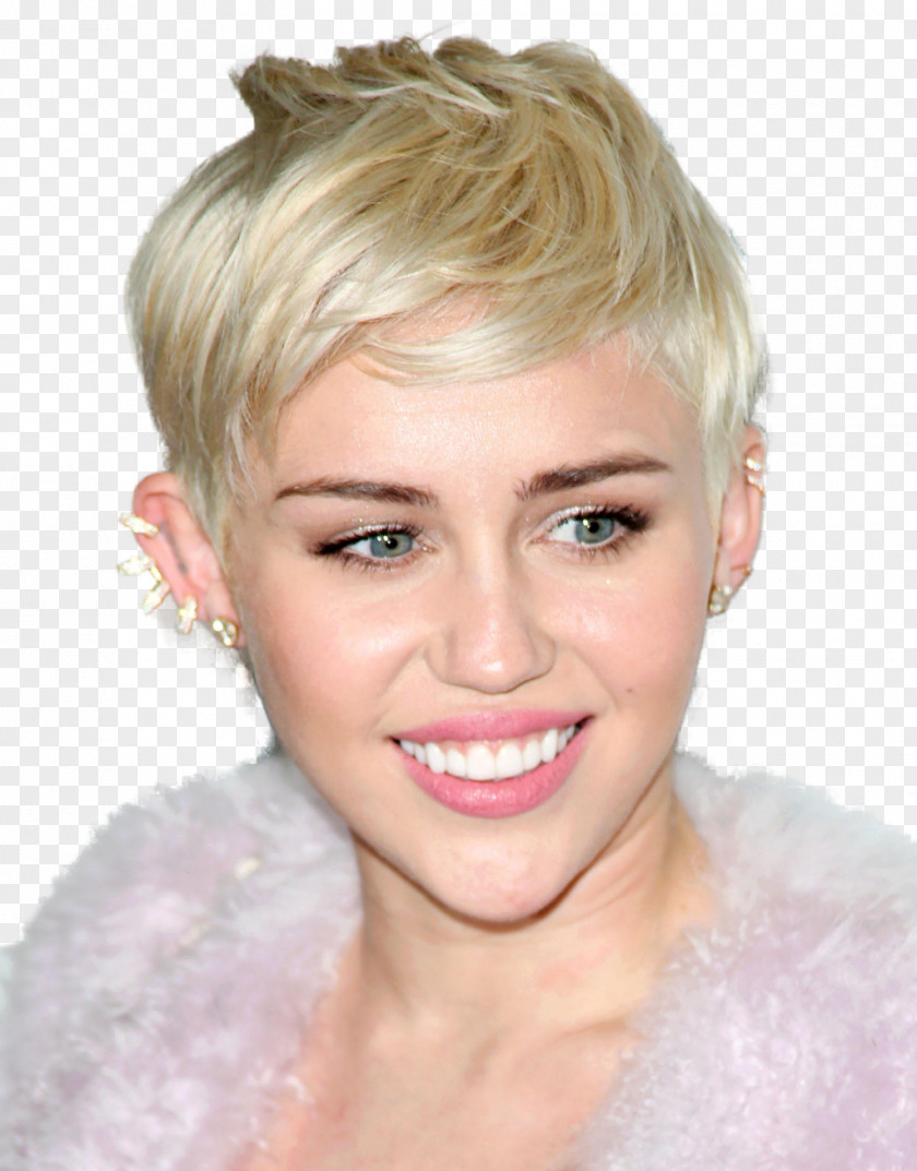 Miley Cyrus Pixie Cut Hairstyle Hair Coloring Bangs PNG