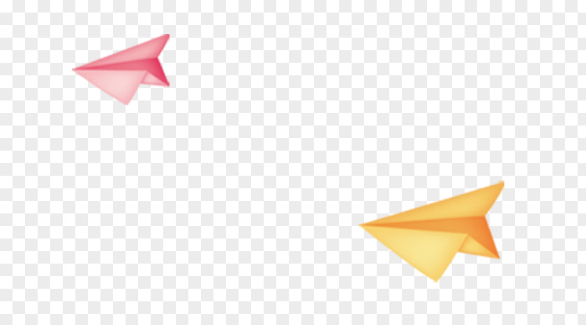 Red And Yellow Paper Airplane Origami Angle Pattern PNG