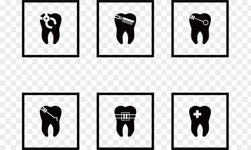 Vector Painted 6 Treating Tooth Icon Dentistry PNG
