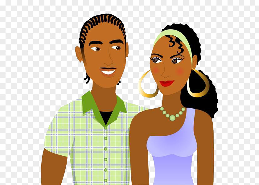 A Couple African American Black Clip Art PNG