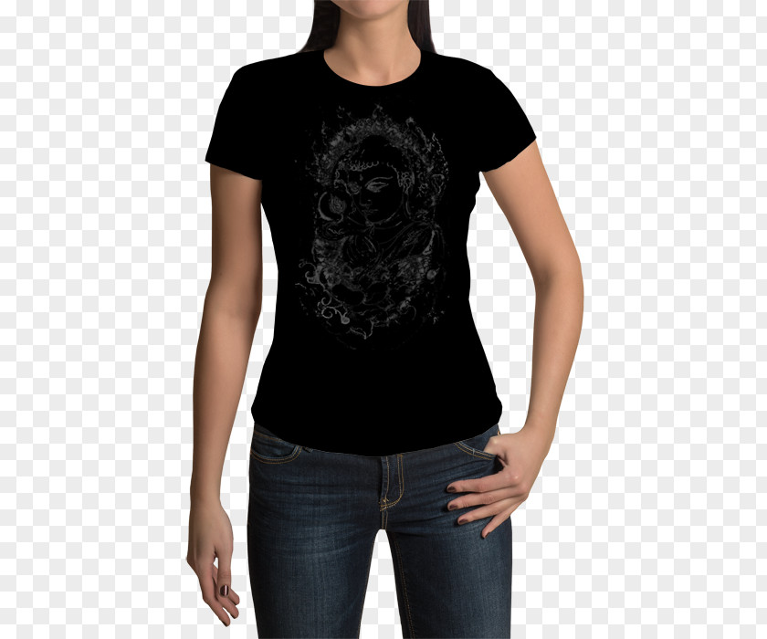Buddha T-shirt Fruit Of The Loom Cotton Collar PNG