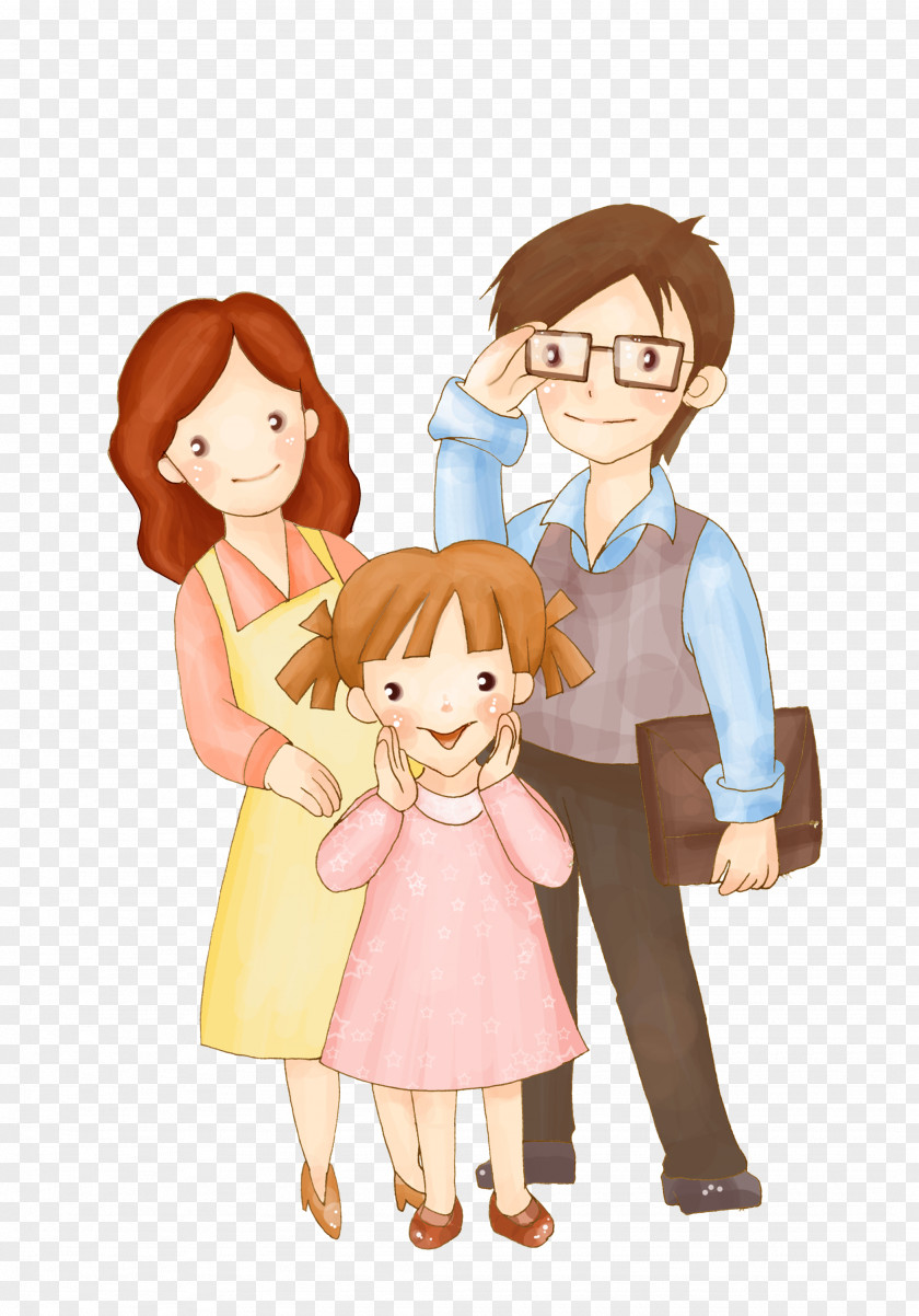 Cartoon Family Photography Illustration PNG