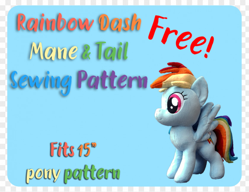Sewing Pattern Rainbow Dash Pony Character PNG