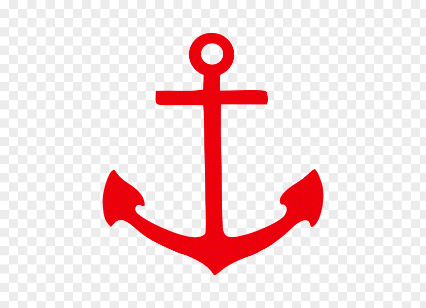 Sign Cross Anchor Red Symbol Emblem Logo PNG