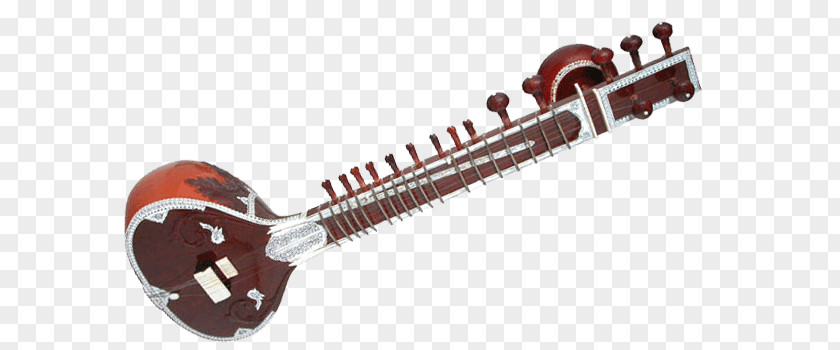 Sitar Brown PNG Brown, brown and white string instrument clipart PNG