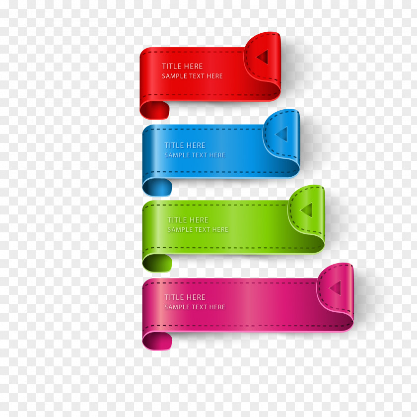 Curling Ribbons Of Color Tag Vector Material Bookmark Euclidean Download Template PNG