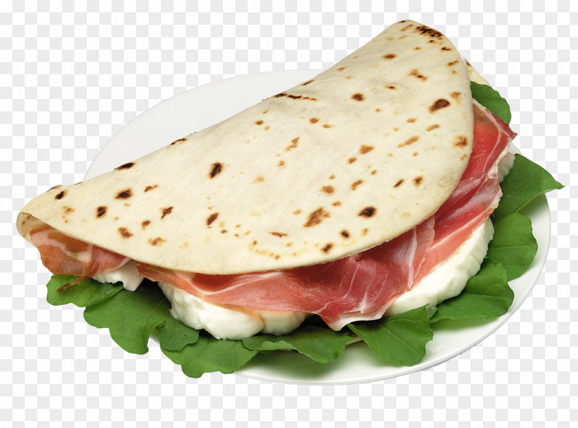 Ham Piadina Italian Cuisine And Cheese Sandwich Prosciutto Taco Salad PNG