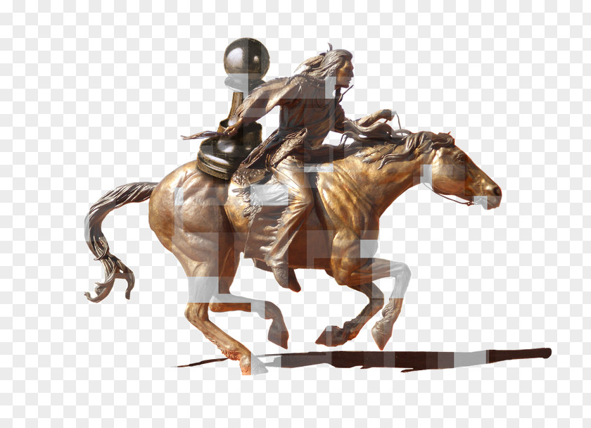 Mustang Headless Horseman Pony Drawing Sculpture Bronze PNG
