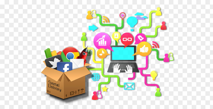 Social Media Marketing Digital Content PNG