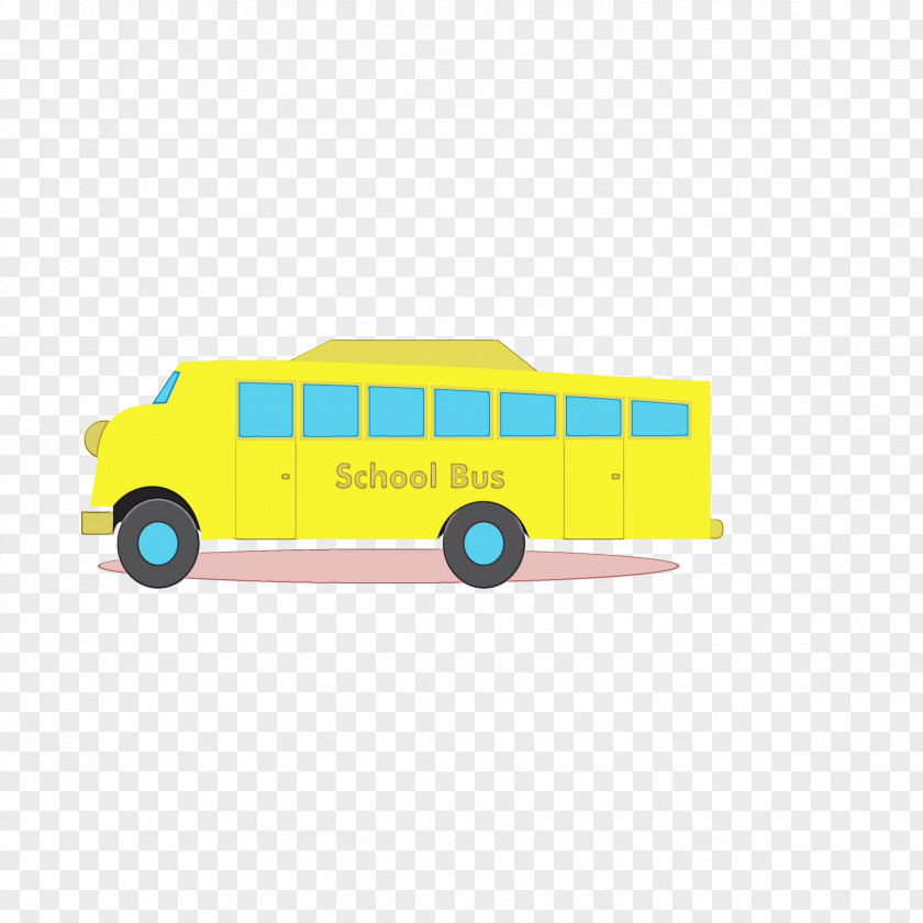 Yellow Engine Cartoon School Bus PNG