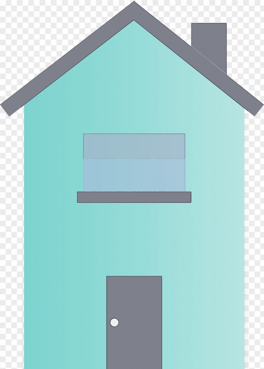 Blue Turquoise House Line Furniture PNG