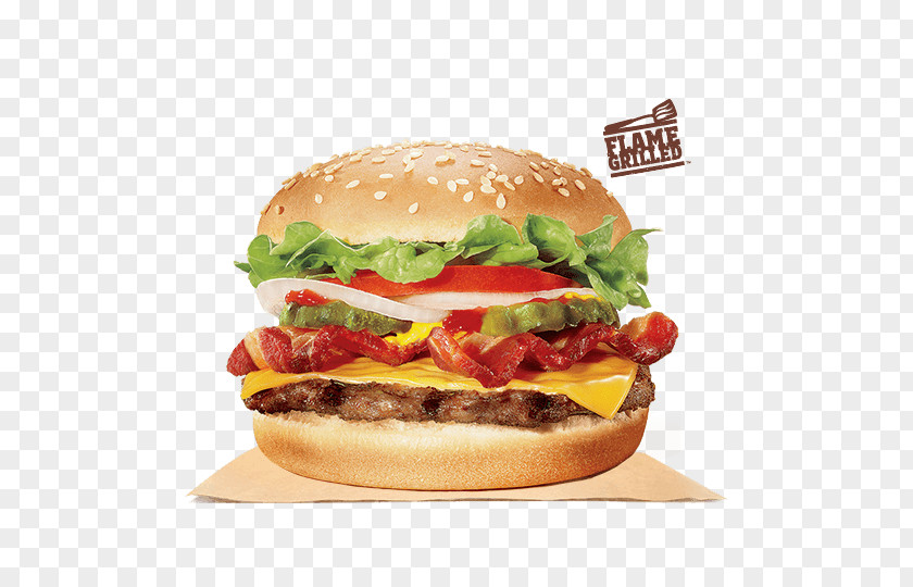 Burger King Cheeseburger Whopper Hamburger Bacon TenderCrisp PNG