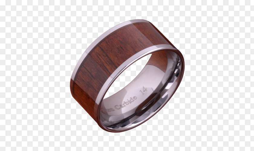 Men's Flat Material Wedding Ring Inlay Koa Titanium PNG