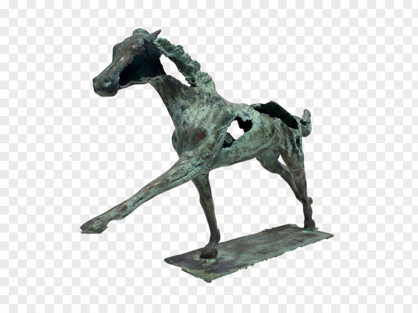 Mustang Knokke Stallion Bronze Sculpture PNG