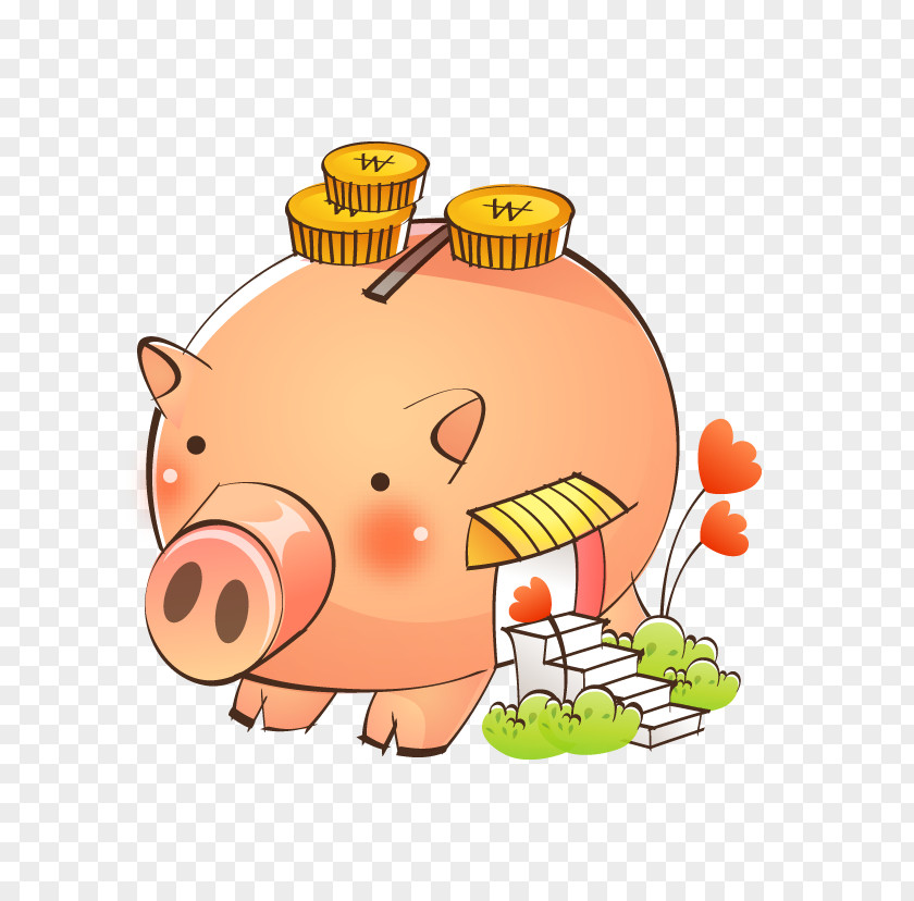 Pig House Domestic Piggy Bank PNG