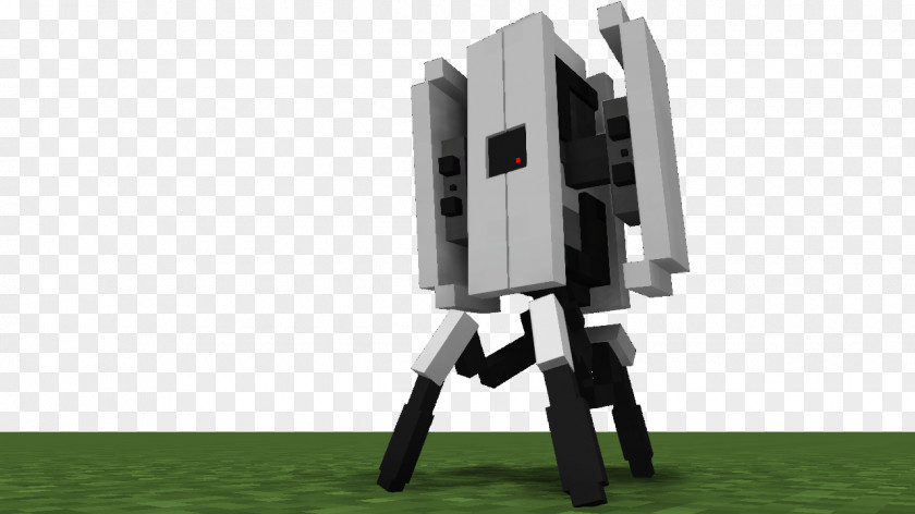 Portal 2 Turret Minecraft Voxel PNG