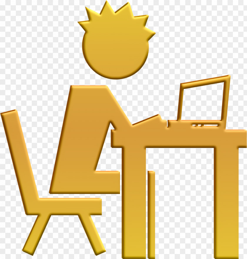 Academic 2 Icon Boy On Computer Young PNG