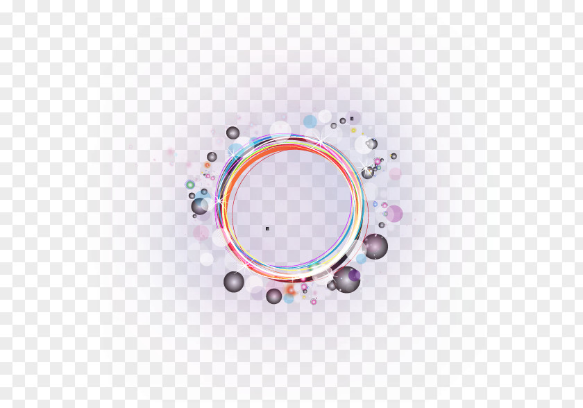 Colorful Fantasy Halo Ring Circle Pattern PNG